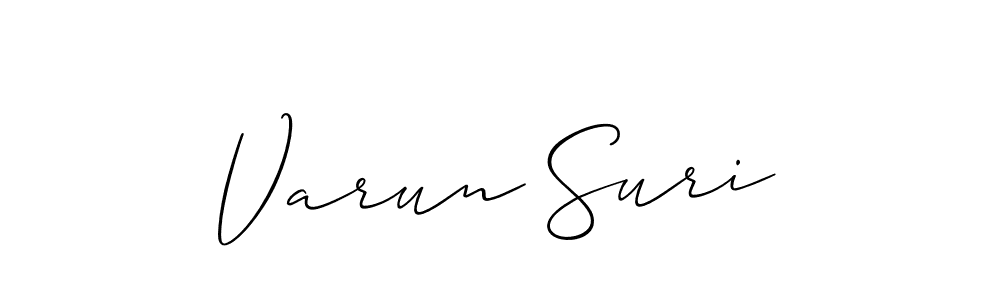 Allison_Script is a professional signature style that is perfect for those who want to add a touch of class to their signature. It is also a great choice for those who want to make their signature more unique. Get Varun Suri name to fancy signature for free. Varun Suri signature style 2 images and pictures png