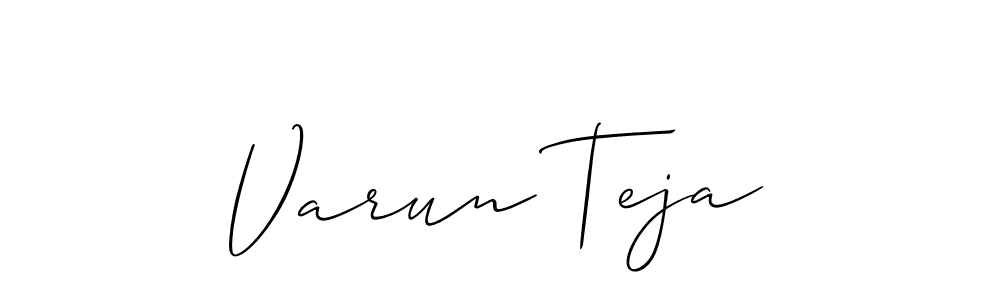 Create a beautiful signature design for name Varun Teja. With this signature (Allison_Script) fonts, you can make a handwritten signature for free. Varun Teja signature style 2 images and pictures png