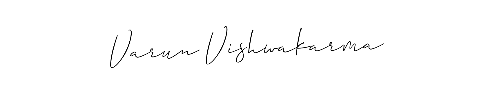 Use a signature maker to create a handwritten signature online. With this signature software, you can design (Allison_Script) your own signature for name Varun Vishwakarma. Varun Vishwakarma signature style 2 images and pictures png