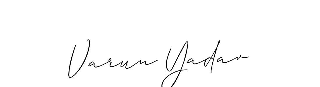 Make a beautiful signature design for name Varun Yadav. With this signature (Allison_Script) style, you can create a handwritten signature for free. Varun Yadav signature style 2 images and pictures png