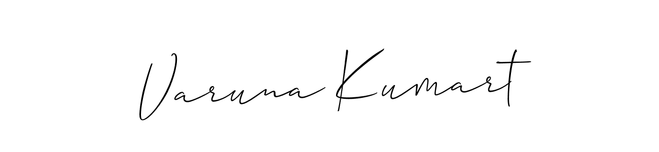 It looks lik you need a new signature style for name Varuna Kumart. Design unique handwritten (Allison_Script) signature with our free signature maker in just a few clicks. Varuna Kumart signature style 2 images and pictures png