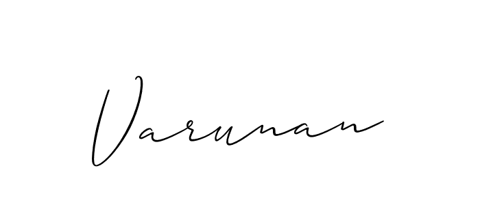 Varunan stylish signature style. Best Handwritten Sign (Allison_Script) for my name. Handwritten Signature Collection Ideas for my name Varunan. Varunan signature style 2 images and pictures png