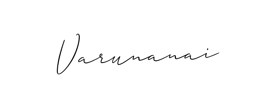 Varunanai stylish signature style. Best Handwritten Sign (Allison_Script) for my name. Handwritten Signature Collection Ideas for my name Varunanai. Varunanai signature style 2 images and pictures png