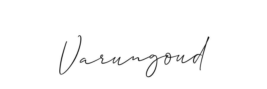 How to make Varungoud name signature. Use Allison_Script style for creating short signs online. This is the latest handwritten sign. Varungoud signature style 2 images and pictures png