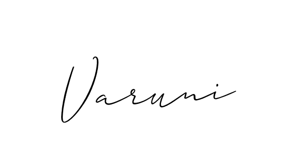 Also You can easily find your signature by using the search form. We will create Varuni name handwritten signature images for you free of cost using Allison_Script sign style. Varuni signature style 2 images and pictures png