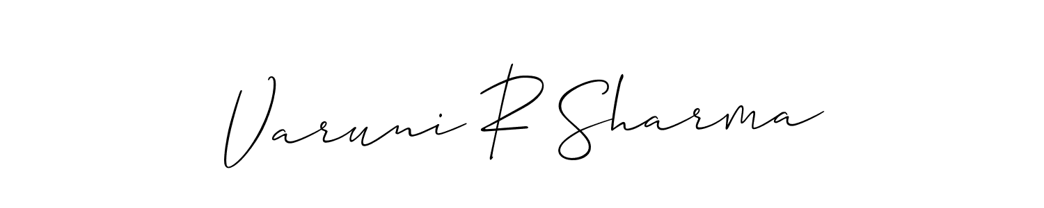 Make a beautiful signature design for name Varuni R Sharma. Use this online signature maker to create a handwritten signature for free. Varuni R Sharma signature style 2 images and pictures png