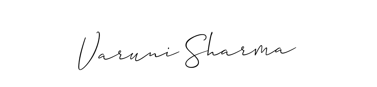 Once you've used our free online signature maker to create your best signature Allison_Script style, it's time to enjoy all of the benefits that Varuni Sharma name signing documents. Varuni Sharma signature style 2 images and pictures png