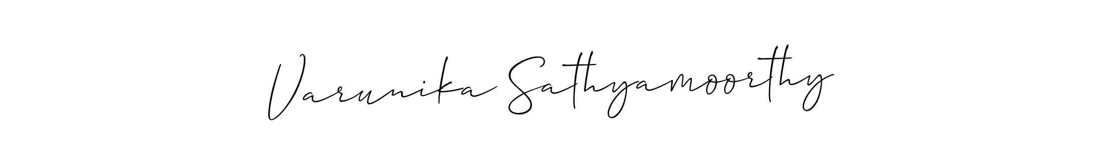 Also You can easily find your signature by using the search form. We will create Varunika Sathyamoorthy name handwritten signature images for you free of cost using Allison_Script sign style. Varunika Sathyamoorthy signature style 2 images and pictures png