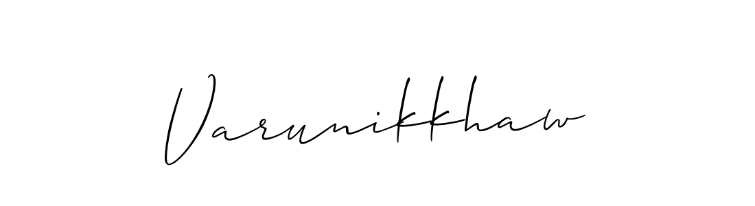 Varunikkhaw stylish signature style. Best Handwritten Sign (Allison_Script) for my name. Handwritten Signature Collection Ideas for my name Varunikkhaw. Varunikkhaw signature style 2 images and pictures png