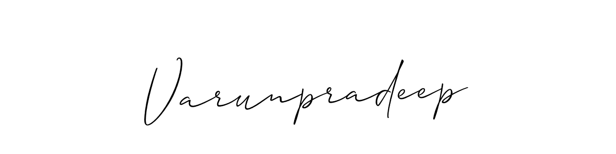 How to Draw Varunpradeep signature style? Allison_Script is a latest design signature styles for name Varunpradeep. Varunpradeep signature style 2 images and pictures png