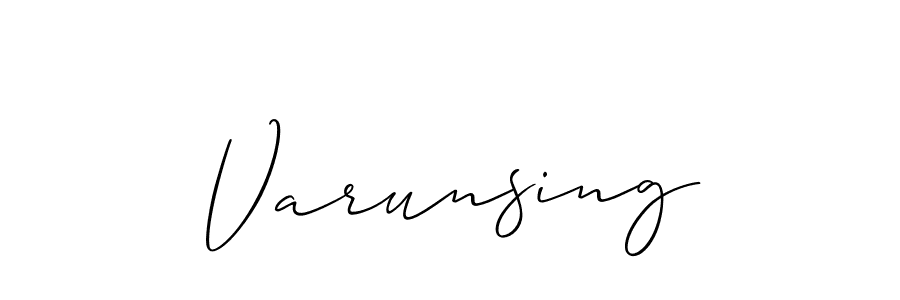 Varunsing stylish signature style. Best Handwritten Sign (Allison_Script) for my name. Handwritten Signature Collection Ideas for my name Varunsing. Varunsing signature style 2 images and pictures png