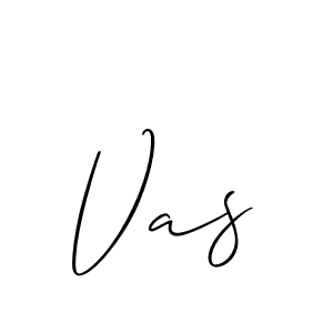 Design your own signature with our free online signature maker. With this signature software, you can create a handwritten (Allison_Script) signature for name Vas. Vas signature style 2 images and pictures png