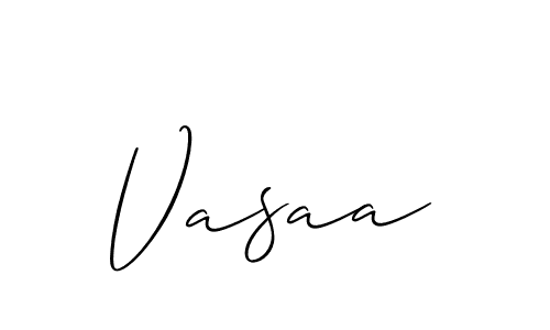 How to make Vasaa signature? Allison_Script is a professional autograph style. Create handwritten signature for Vasaa name. Vasaa signature style 2 images and pictures png