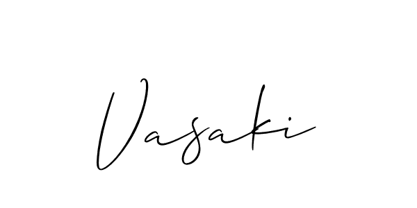 How to make Vasaki name signature. Use Allison_Script style for creating short signs online. This is the latest handwritten sign. Vasaki signature style 2 images and pictures png