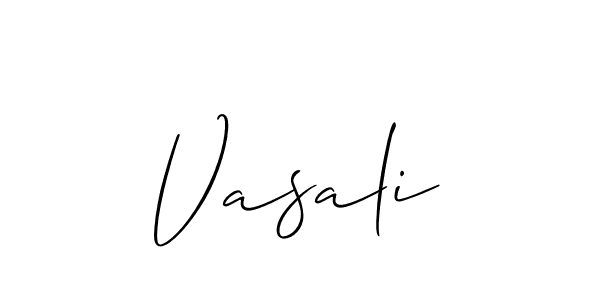 Design your own signature with our free online signature maker. With this signature software, you can create a handwritten (Allison_Script) signature for name Vasali. Vasali signature style 2 images and pictures png