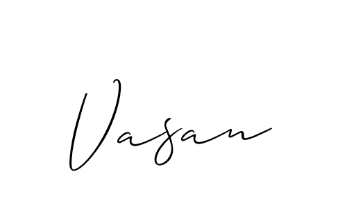 Create a beautiful signature design for name Vasan. With this signature (Allison_Script) fonts, you can make a handwritten signature for free. Vasan signature style 2 images and pictures png
