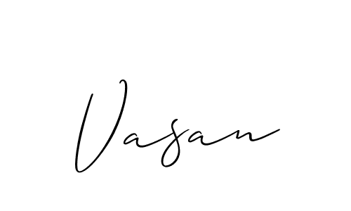 Create a beautiful signature design for name Vasan. With this signature (Allison_Script) fonts, you can make a handwritten signature for free. Vasan signature style 2 images and pictures png