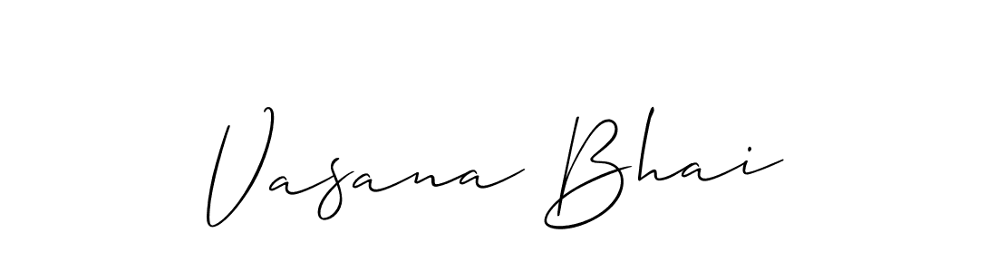 Similarly Allison_Script is the best handwritten signature design. Signature creator online .You can use it as an online autograph creator for name Vasana Bhai. Vasana Bhai signature style 2 images and pictures png