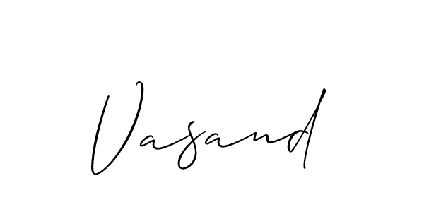 Also we have Vasand name is the best signature style. Create professional handwritten signature collection using Allison_Script autograph style. Vasand signature style 2 images and pictures png