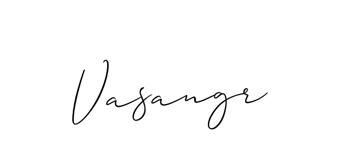 How to make Vasangr name signature. Use Allison_Script style for creating short signs online. This is the latest handwritten sign. Vasangr signature style 2 images and pictures png