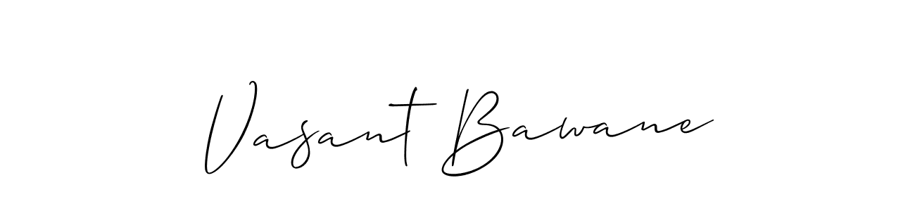 if you are searching for the best signature style for your name Vasant Bawane. so please give up your signature search. here we have designed multiple signature styles  using Allison_Script. Vasant Bawane signature style 2 images and pictures png
