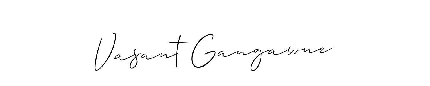 How to make Vasant Gangawne signature? Allison_Script is a professional autograph style. Create handwritten signature for Vasant Gangawne name. Vasant Gangawne signature style 2 images and pictures png