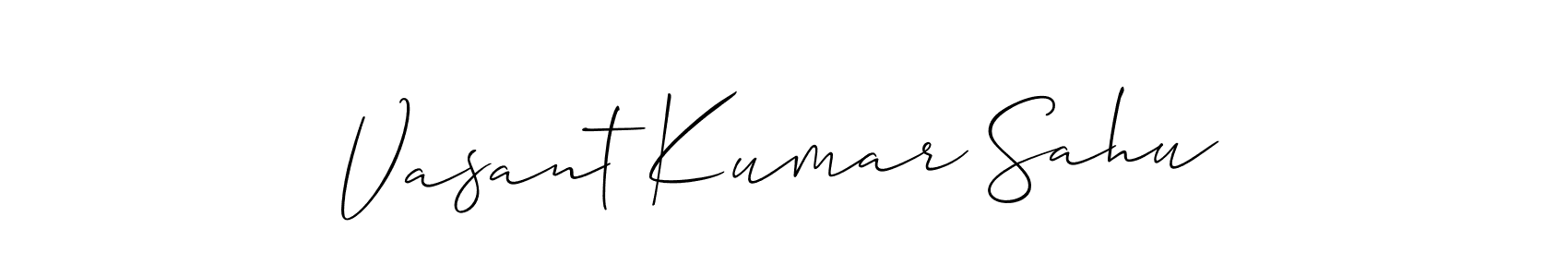 Use a signature maker to create a handwritten signature online. With this signature software, you can design (Allison_Script) your own signature for name Vasant Kumar Sahu. Vasant Kumar Sahu signature style 2 images and pictures png