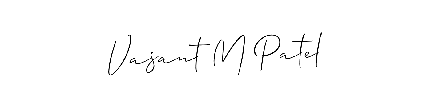 Similarly Allison_Script is the best handwritten signature design. Signature creator online .You can use it as an online autograph creator for name Vasant M Patel. Vasant M Patel signature style 2 images and pictures png