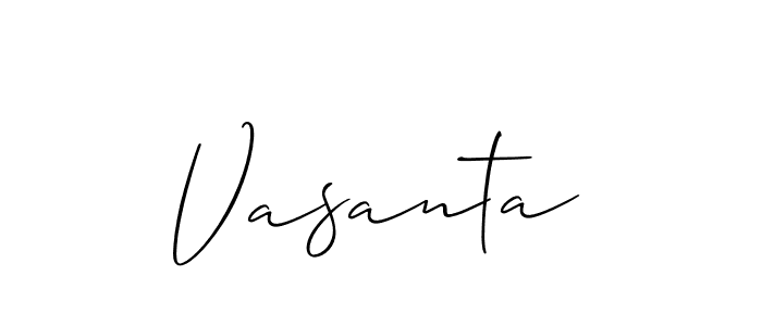if you are searching for the best signature style for your name Vasanta. so please give up your signature search. here we have designed multiple signature styles  using Allison_Script. Vasanta signature style 2 images and pictures png