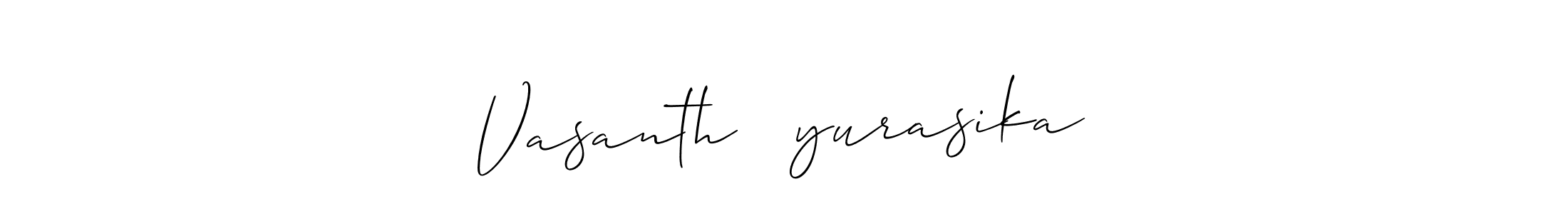 It looks lik you need a new signature style for name Vasanth ❤️yurasika. Design unique handwritten (Allison_Script) signature with our free signature maker in just a few clicks. Vasanth ❤️yurasika signature style 2 images and pictures png
