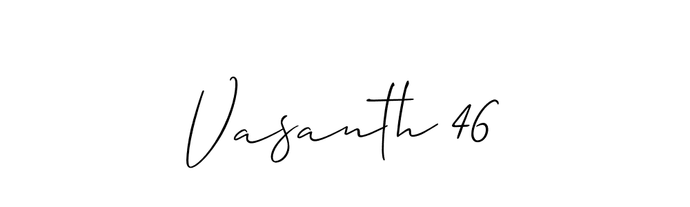 The best way (Allison_Script) to make a short signature is to pick only two or three words in your name. The name Vasanth 46 include a total of six letters. For converting this name. Vasanth 46 signature style 2 images and pictures png