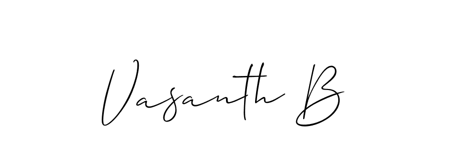 How to Draw Vasanth B signature style? Allison_Script is a latest design signature styles for name Vasanth B. Vasanth B signature style 2 images and pictures png