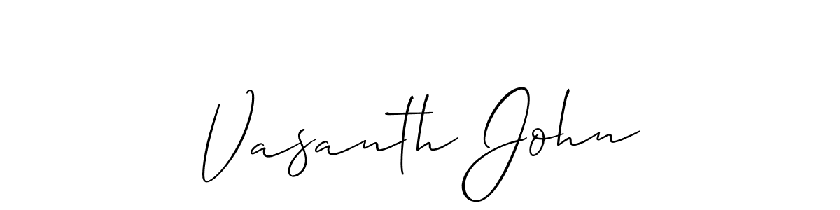 The best way (Allison_Script) to make a short signature is to pick only two or three words in your name. The name Vasanth John include a total of six letters. For converting this name. Vasanth John signature style 2 images and pictures png