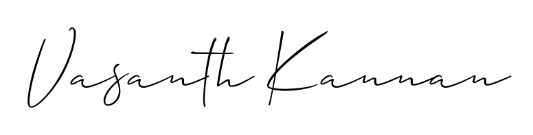 Generate high-definition signature styles for Vasanth Kannan. The Allison_Script typeface ensures crisp legibility and sophisticated design. Vasanth Kannan signature style 2 images and pictures png