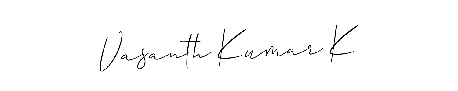 You can use this online signature creator to create a handwritten signature for the name Vasanth Kumar K. This is the best online autograph maker. Vasanth Kumar K signature style 2 images and pictures png