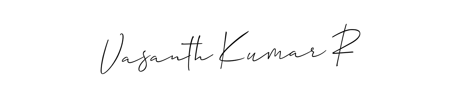 Vasanth Kumar R stylish signature style. Best Handwritten Sign (Allison_Script) for my name. Handwritten Signature Collection Ideas for my name Vasanth Kumar R. Vasanth Kumar R signature style 2 images and pictures png