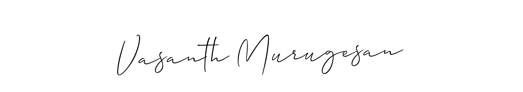 You should practise on your own different ways (Allison_Script) to write your name (Vasanth Murugesan) in signature. don't let someone else do it for you. Vasanth Murugesan signature style 2 images and pictures png