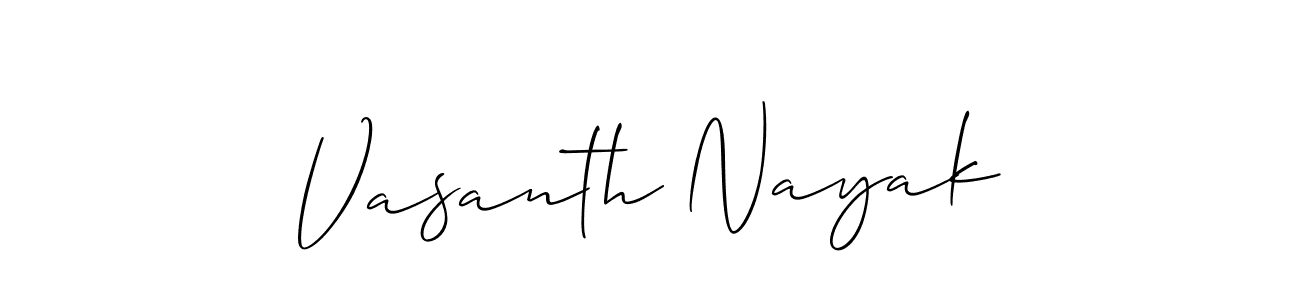 It looks lik you need a new signature style for name Vasanth Nayak. Design unique handwritten (Allison_Script) signature with our free signature maker in just a few clicks. Vasanth Nayak signature style 2 images and pictures png