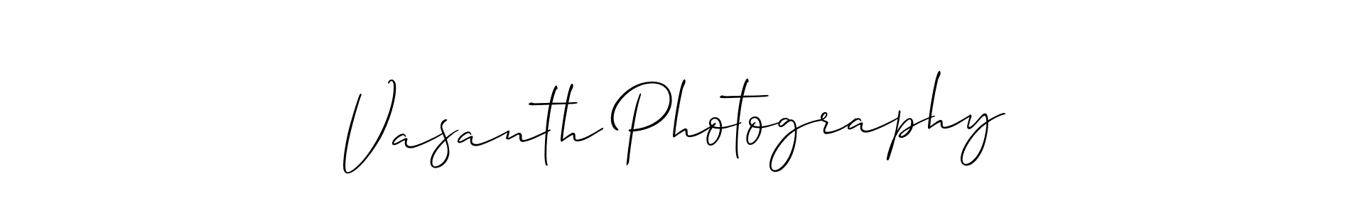 if you are searching for the best signature style for your name Vasanth Photography. so please give up your signature search. here we have designed multiple signature styles  using Allison_Script. Vasanth Photography signature style 2 images and pictures png
