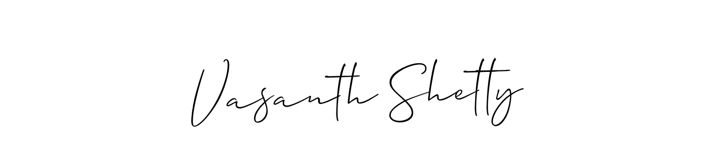 Allison_Script is a professional signature style that is perfect for those who want to add a touch of class to their signature. It is also a great choice for those who want to make their signature more unique. Get Vasanth Shetty name to fancy signature for free. Vasanth Shetty signature style 2 images and pictures png