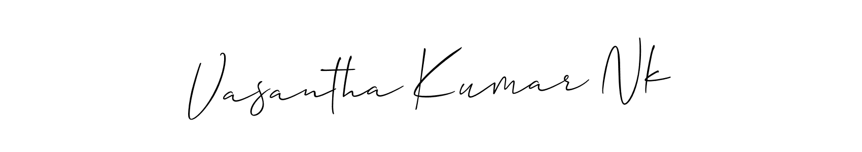 Make a beautiful signature design for name Vasantha Kumar Nk. Use this online signature maker to create a handwritten signature for free. Vasantha Kumar Nk signature style 2 images and pictures png