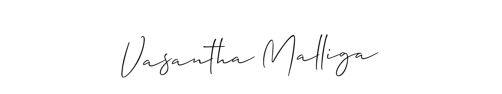 Design your own signature with our free online signature maker. With this signature software, you can create a handwritten (Allison_Script) signature for name Vasantha Malliga. Vasantha Malliga signature style 2 images and pictures png