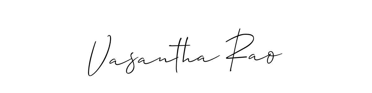 Also You can easily find your signature by using the search form. We will create Vasantha Rao name handwritten signature images for you free of cost using Allison_Script sign style. Vasantha Rao signature style 2 images and pictures png