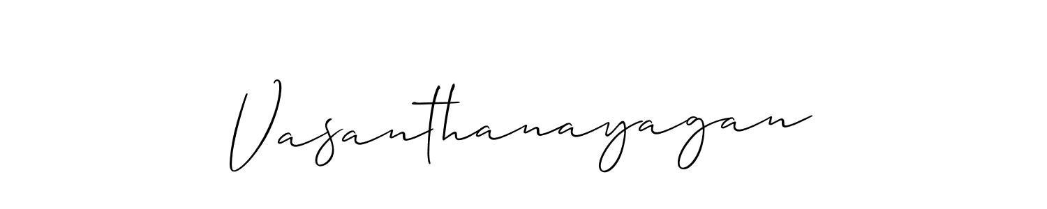 Create a beautiful signature design for name Vasanthanayagan. With this signature (Allison_Script) fonts, you can make a handwritten signature for free. Vasanthanayagan signature style 2 images and pictures png