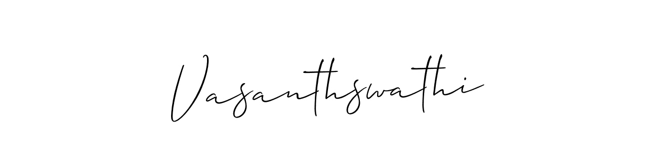 Design your own signature with our free online signature maker. With this signature software, you can create a handwritten (Allison_Script) signature for name Vasanthswathi. Vasanthswathi signature style 2 images and pictures png