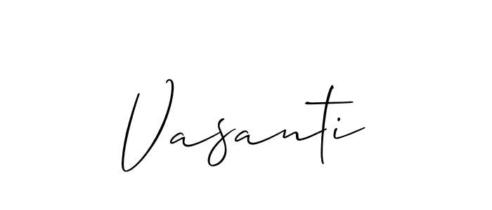 Design your own signature with our free online signature maker. With this signature software, you can create a handwritten (Allison_Script) signature for name Vasanti. Vasanti signature style 2 images and pictures png