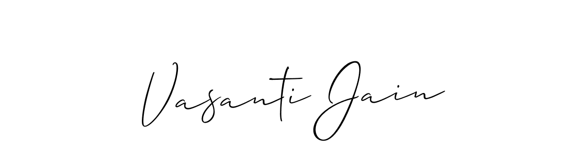 How to make Vasanti Jain signature? Allison_Script is a professional autograph style. Create handwritten signature for Vasanti Jain name. Vasanti Jain signature style 2 images and pictures png