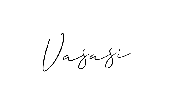 It looks lik you need a new signature style for name Vasasi. Design unique handwritten (Allison_Script) signature with our free signature maker in just a few clicks. Vasasi signature style 2 images and pictures png