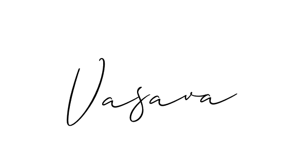Best and Professional Signature Style for Vasava. Allison_Script Best Signature Style Collection. Vasava signature style 2 images and pictures png