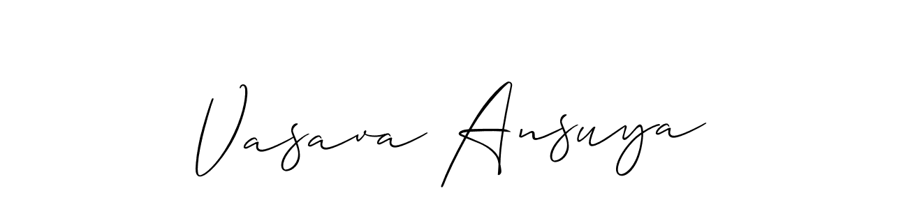 You can use this online signature creator to create a handwritten signature for the name Vasava Ansuya. This is the best online autograph maker. Vasava Ansuya signature style 2 images and pictures png
